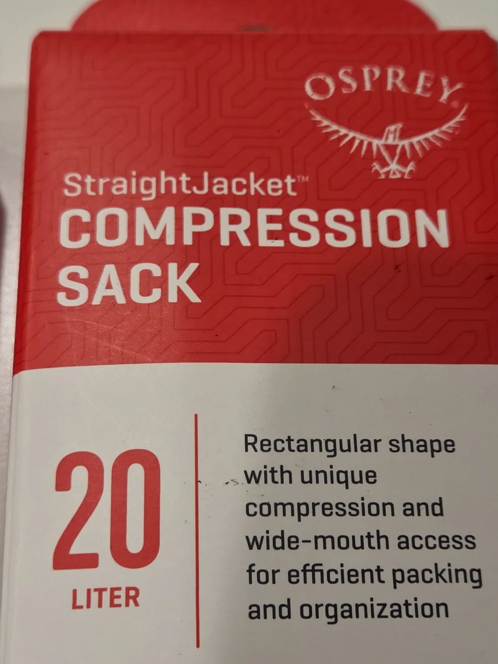 Lot Of 2 OSPREY Compression Sack 20L 1 Black 1 Red NEW